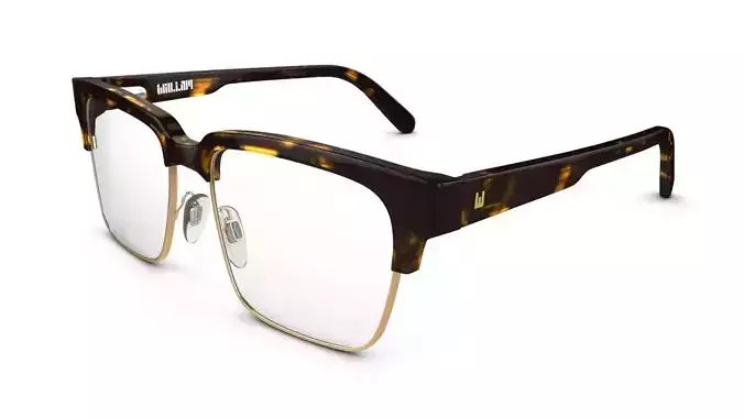 Clubmaster inspired will i am glasses  Low-poly 3D model
