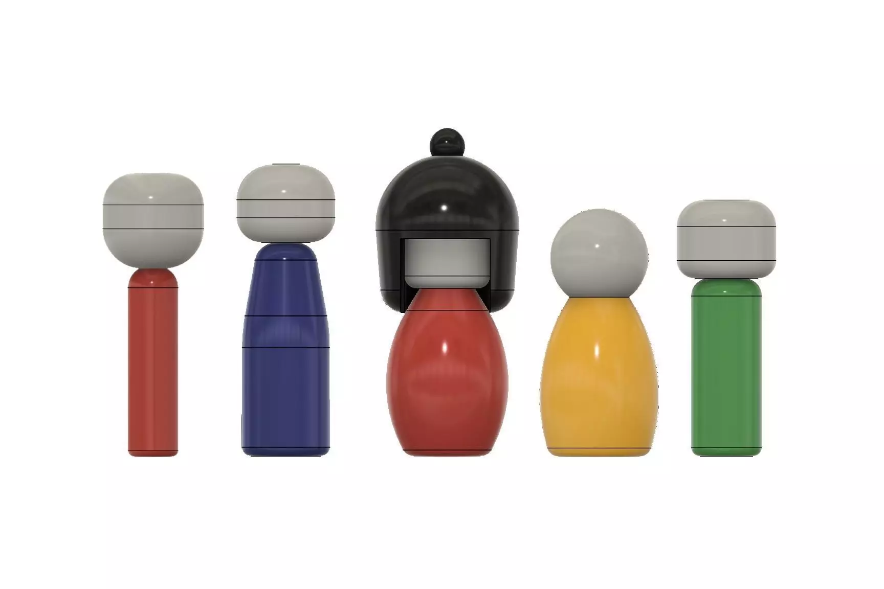 Kokeshi Dolls 3D print model