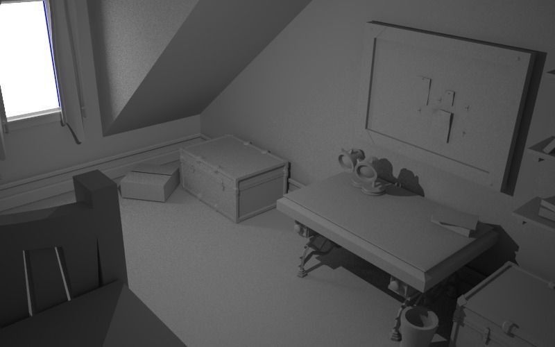monster university room Free 3D model_3