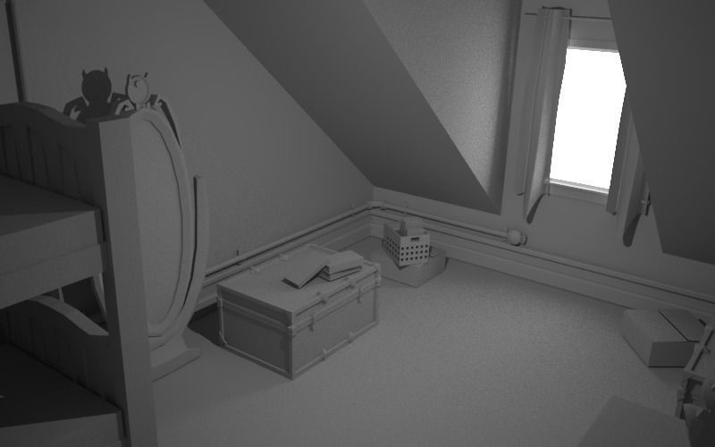 monster university room Free 3D model_4