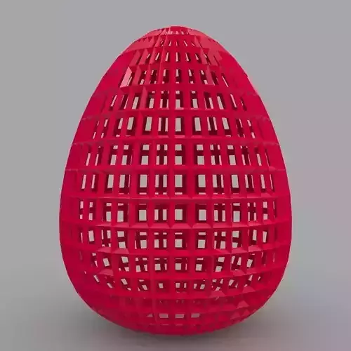 Filigree Egg Geometric Shape 3D Print Model