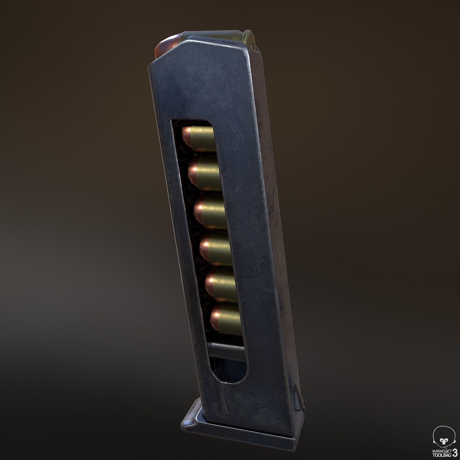 PM Pistol Low-poly 3D model_6