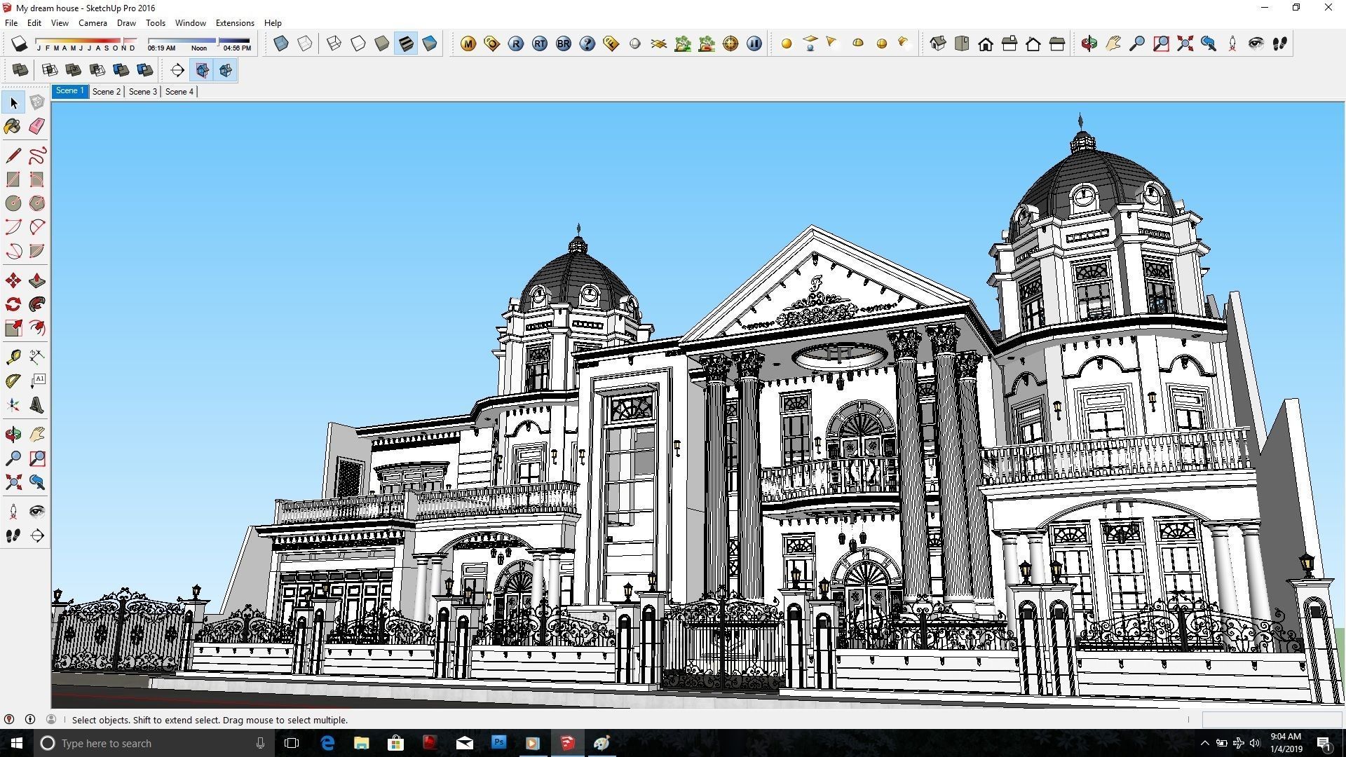 Luxury classic house 3D model_13
