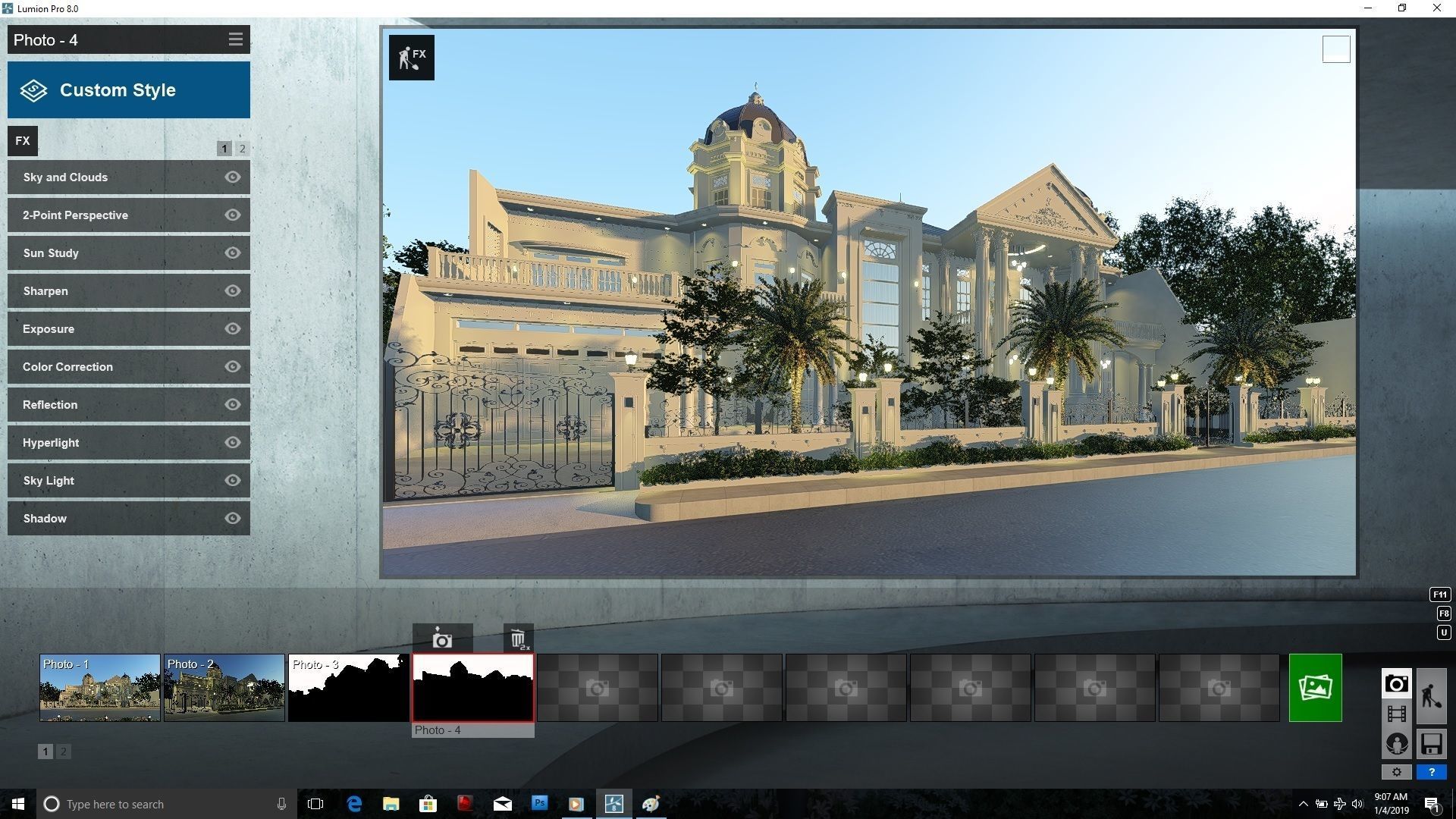 Luxury classic house 3D model_9