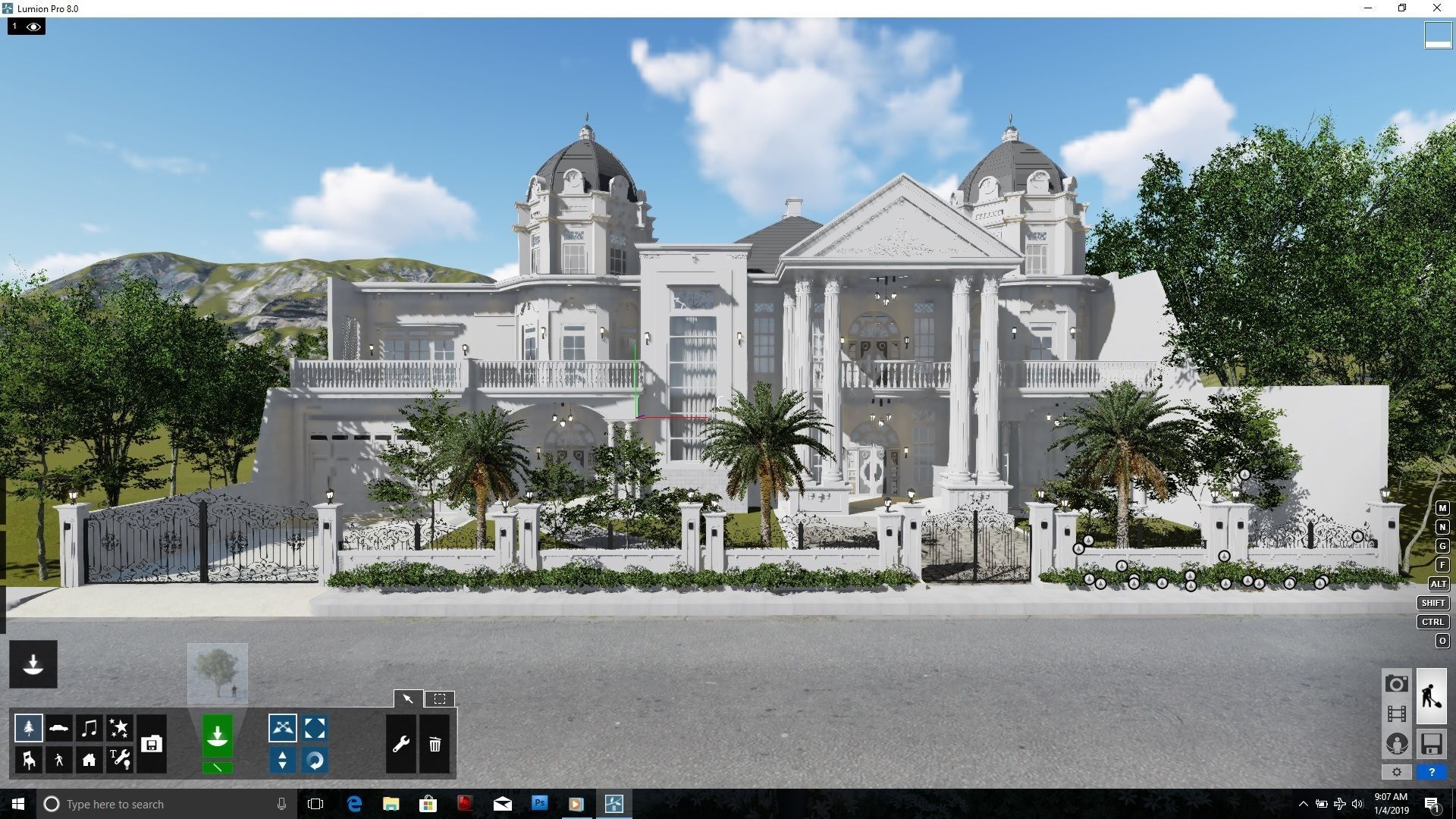 Luxury classic house 3D model_6