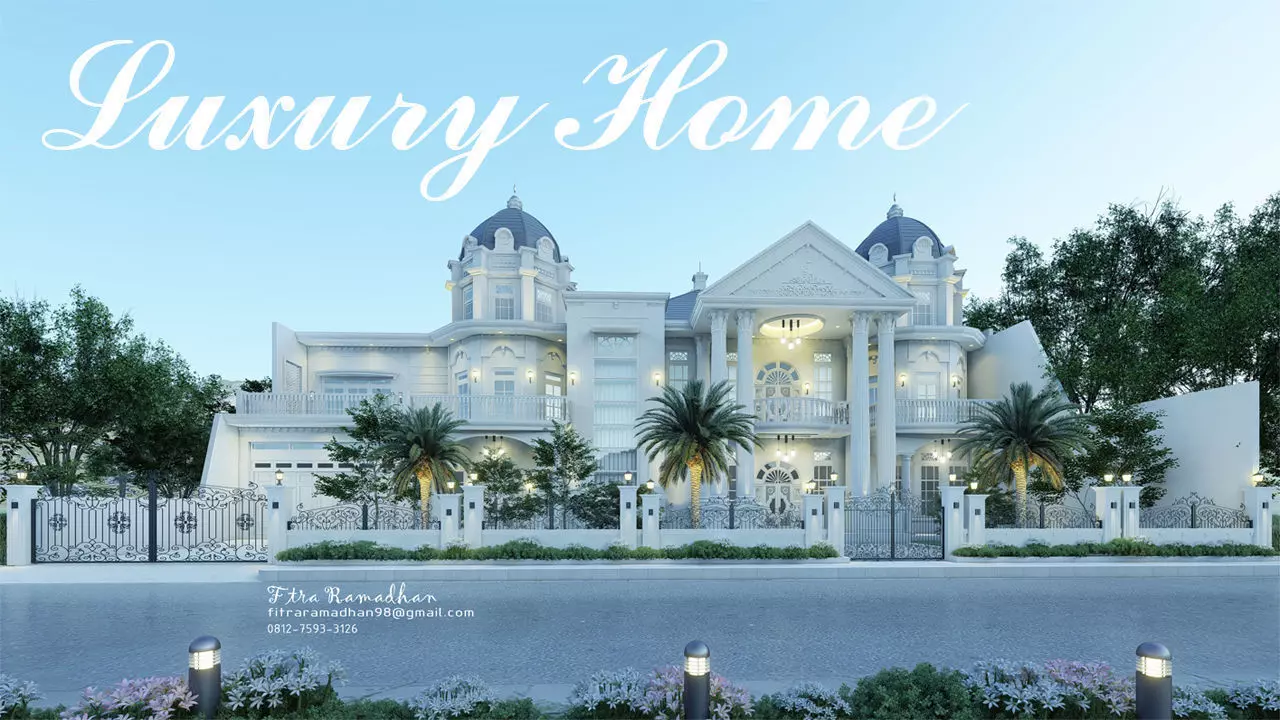 Luxury classic house 3D model_0