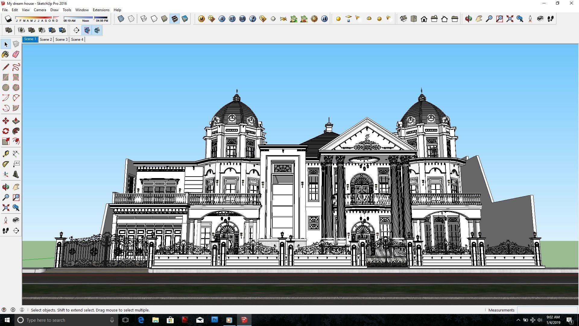 Luxury classic house 3D model_10