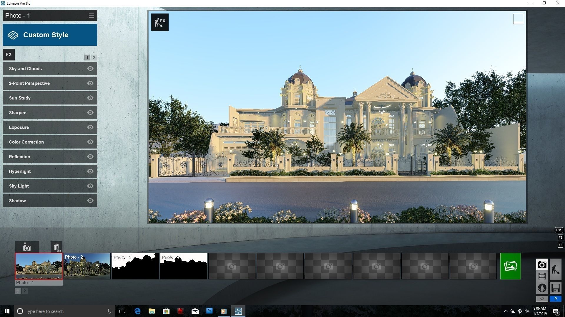 Luxury classic house 3D model_8