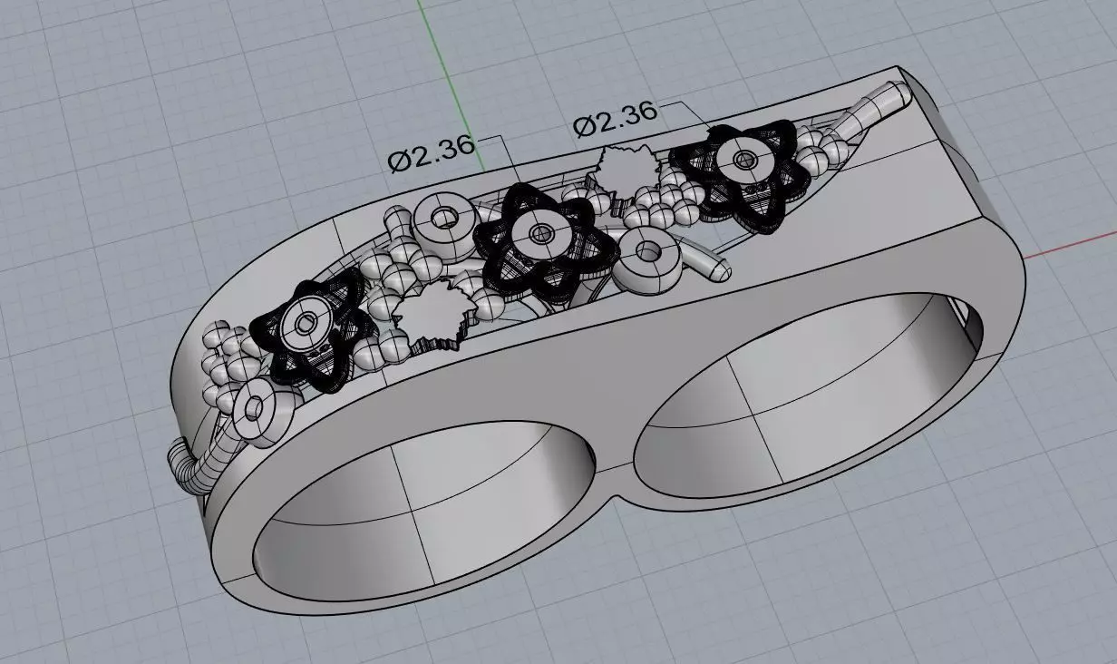 DoubleRing 3dm AND STL 3d model for 3d printing 3D print model Free 3D print model_0