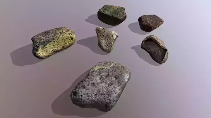 Real Rocks - Scanned from real life Low-poly 3D model