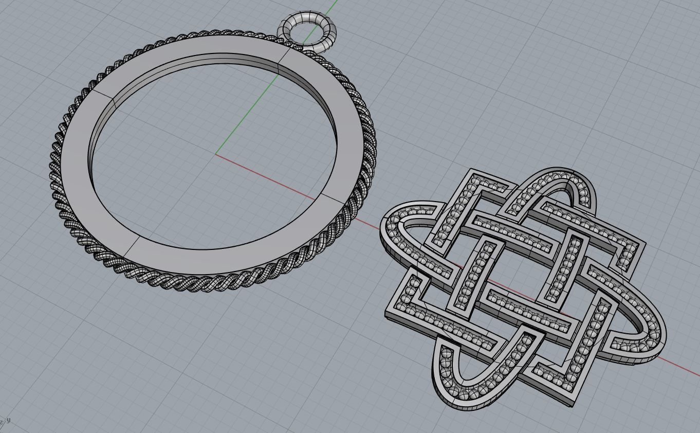 Pendant 3dm Mesh AND STL 3d model for 3d printing 3D print model_2