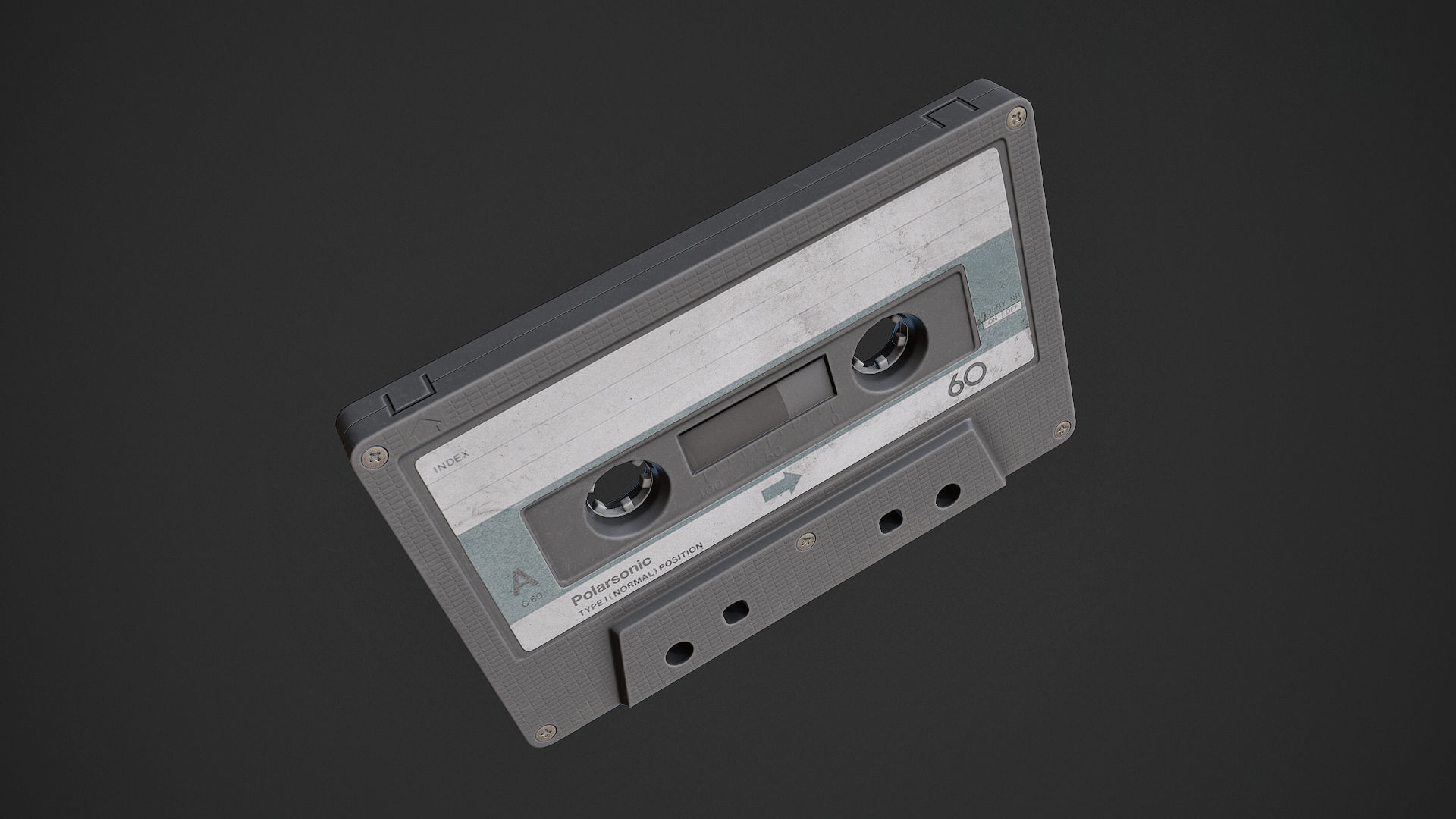 Cassette Tape Low-poly 3D model_3