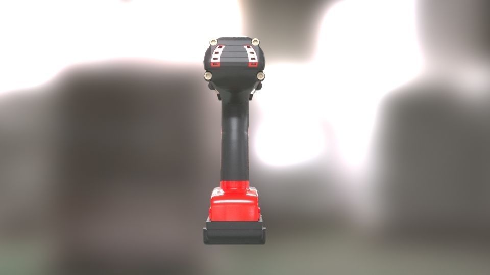 Low poly Electric Drill with battery Low-poly 3D model_40