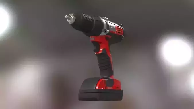 Low poly Electric Drill with battery