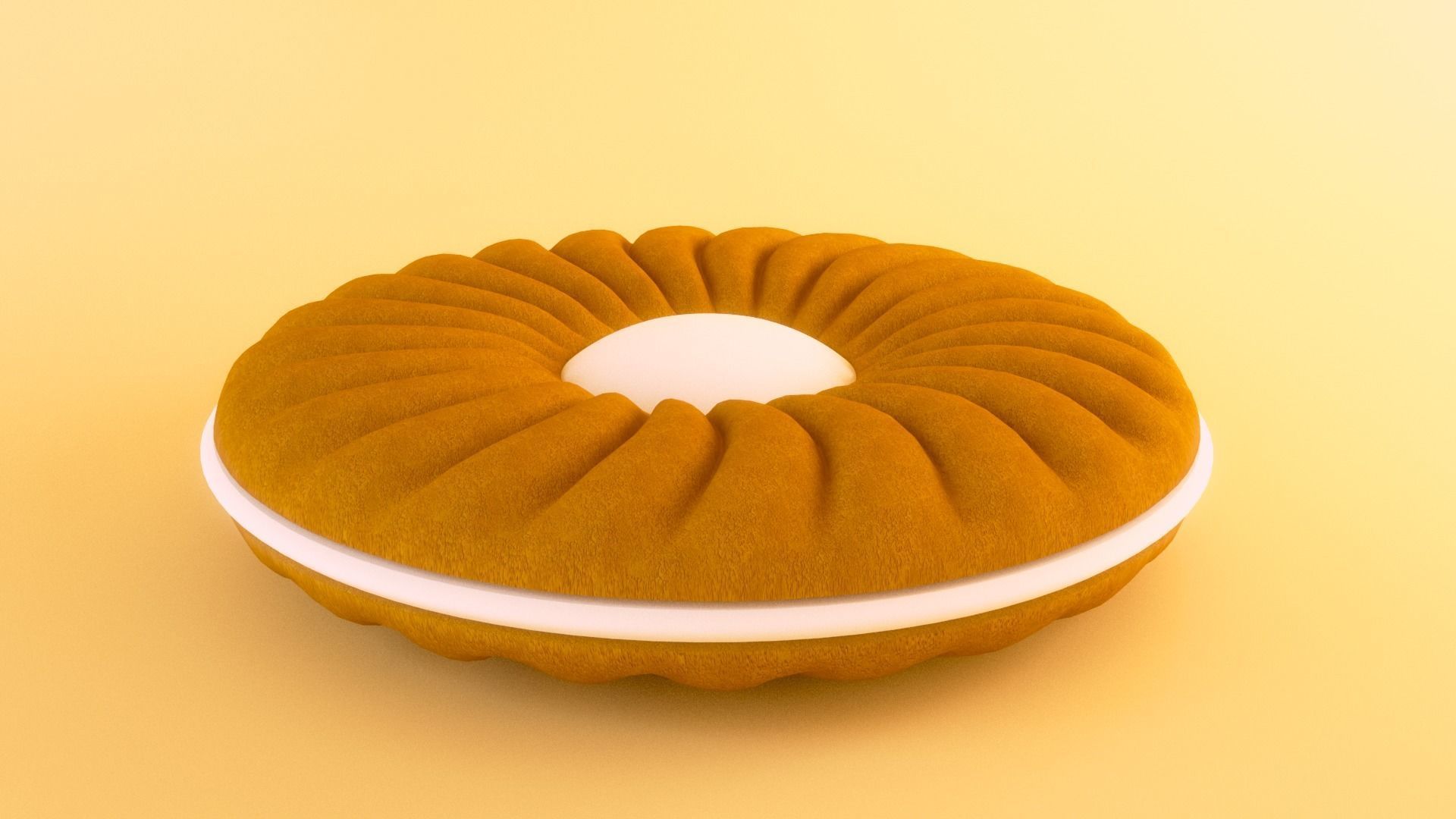 Biscuit donut Free 3D model_2