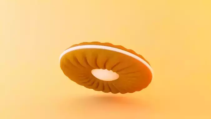 Biscuit donut Free 3D model