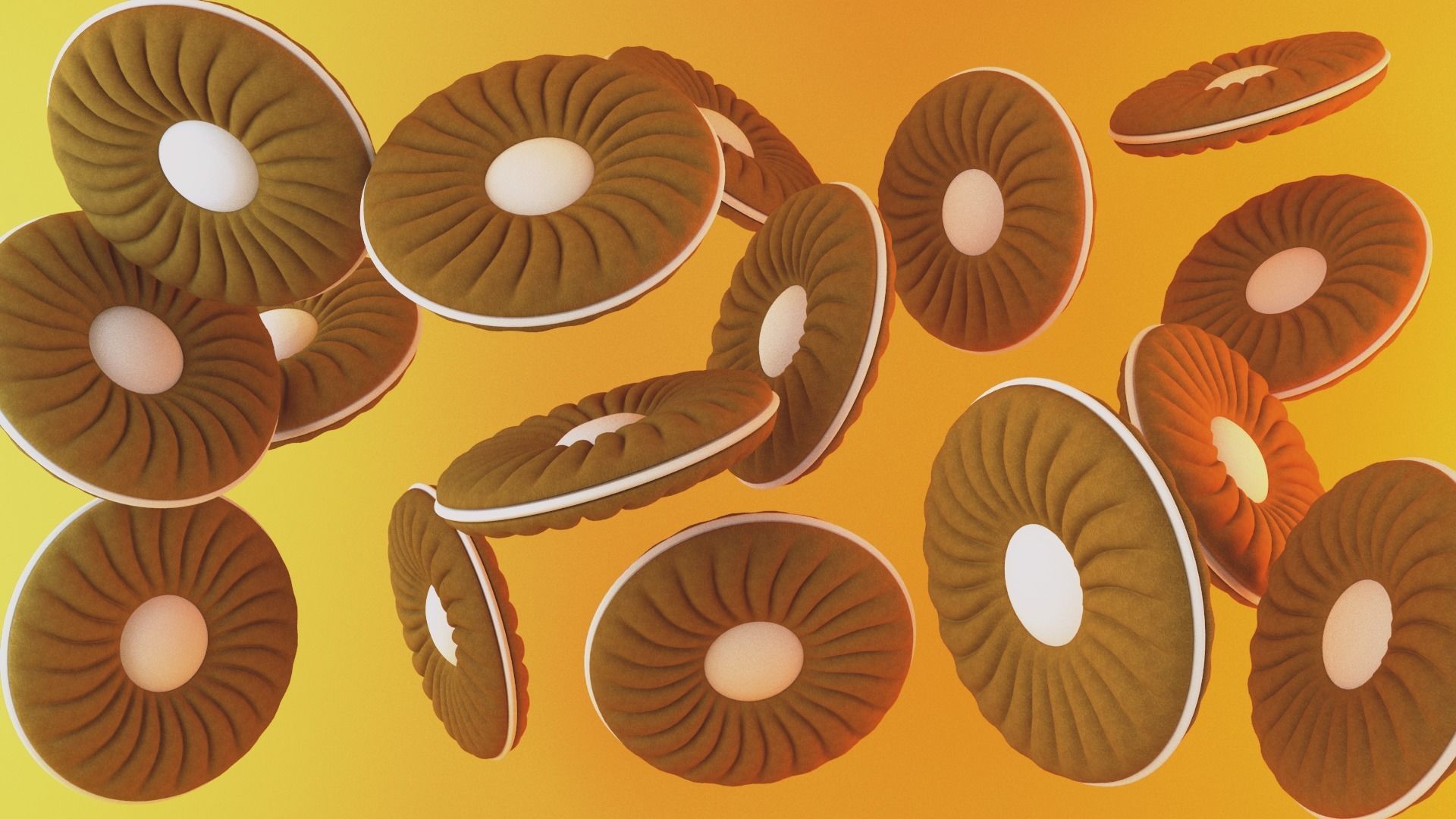 Biscuit donut Free 3D model_3