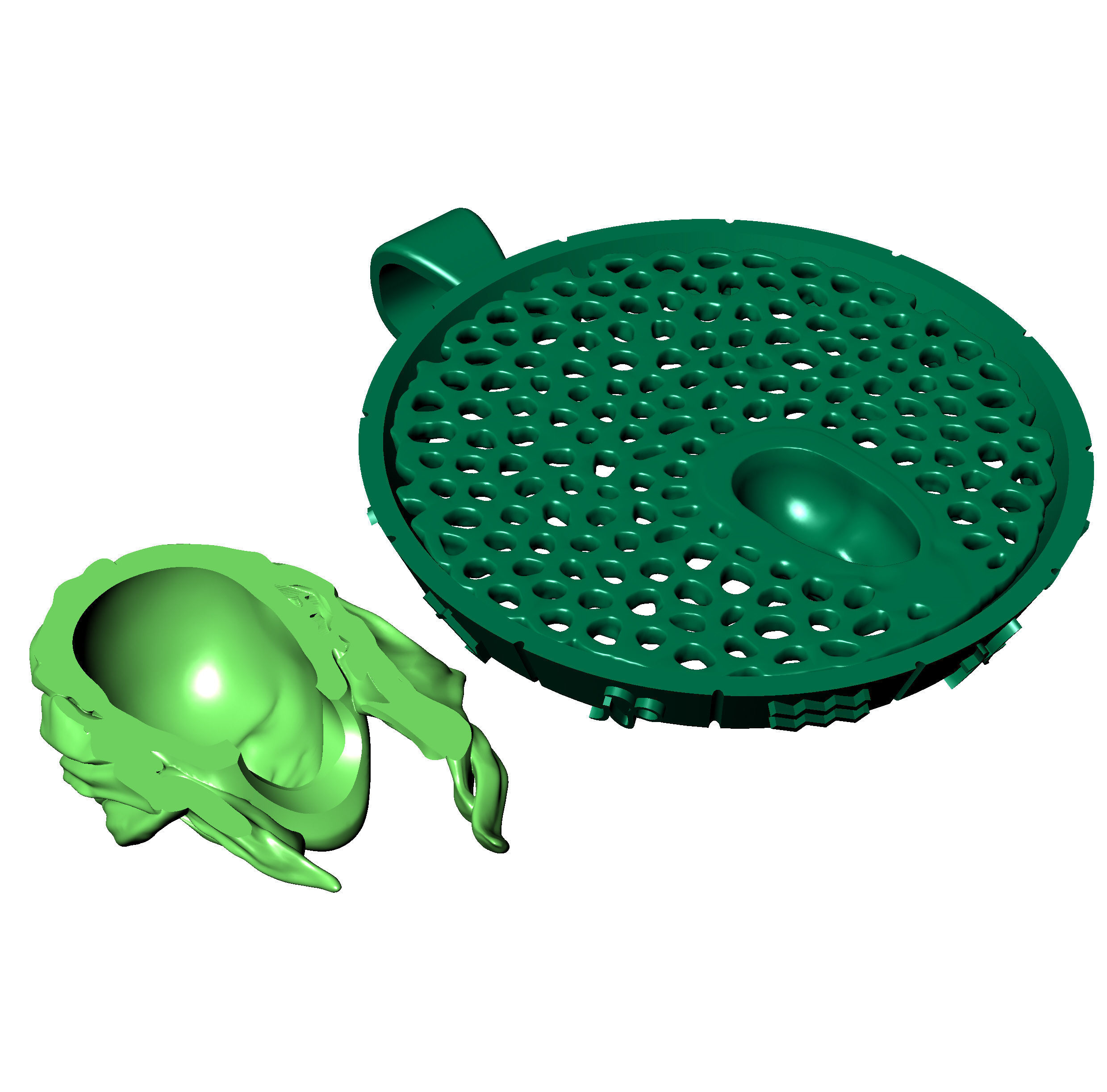 Virgo zodiac sign pendant 3D print model_9