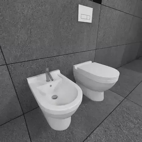 toilet and bidet starck3 standing