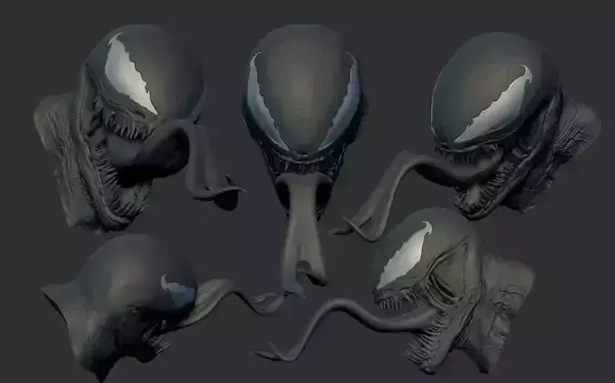 VENOM inspired head 3D print model