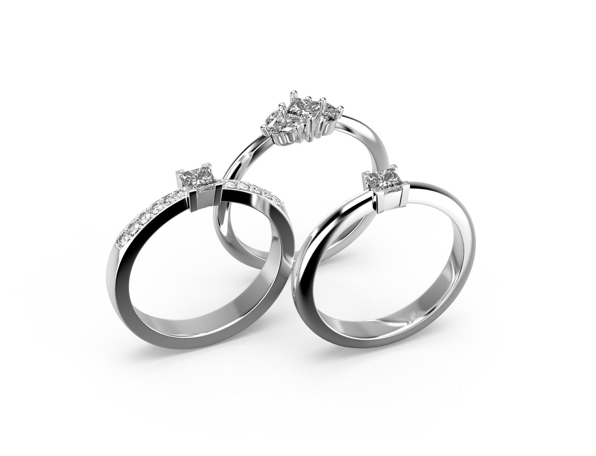 Pack of miscellaneous rings 3D Model Collection_18