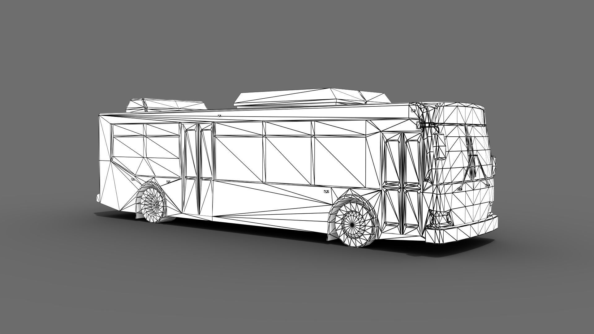 City Bus Low-poly 3D model_12