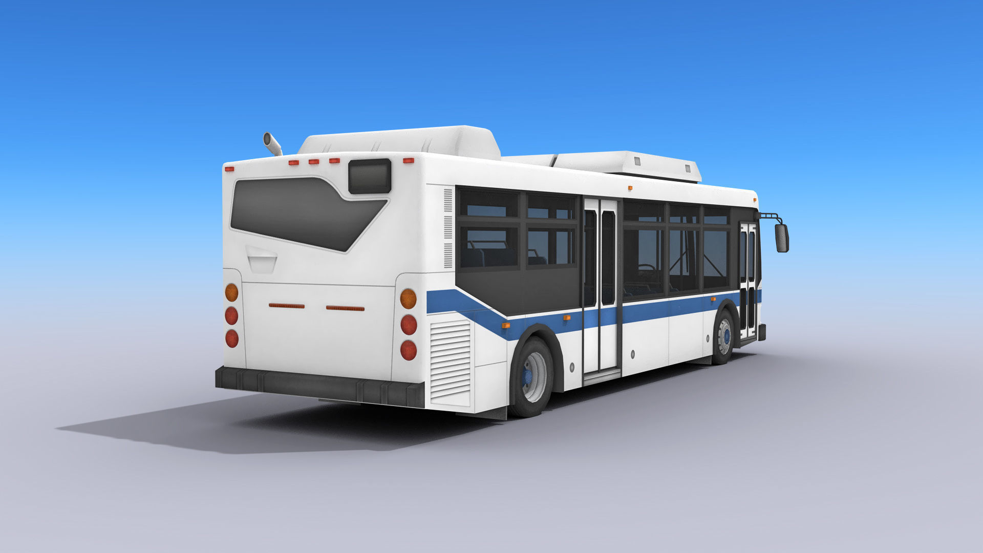 City Bus Low-poly 3D model_4