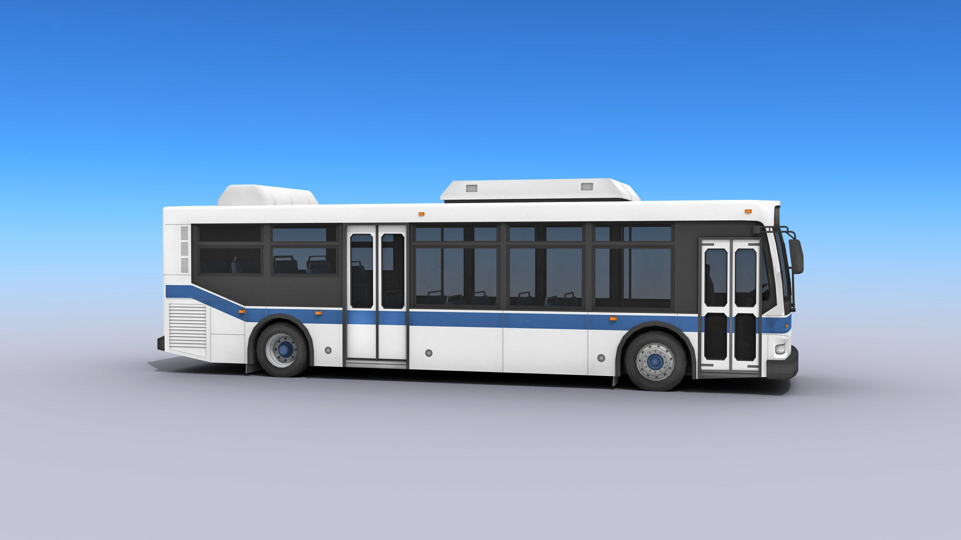 City Bus Low-poly 3D model_3