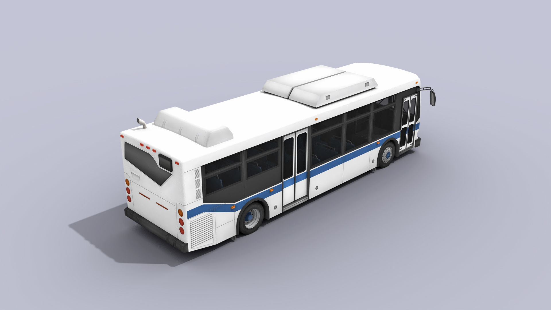 City Bus Low-poly 3D model_11