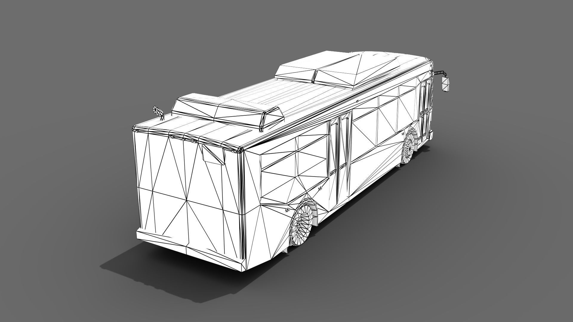 City Bus Low-poly 3D model_14