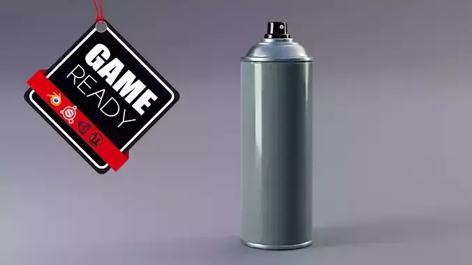 Spray Can Low-poly 3D model