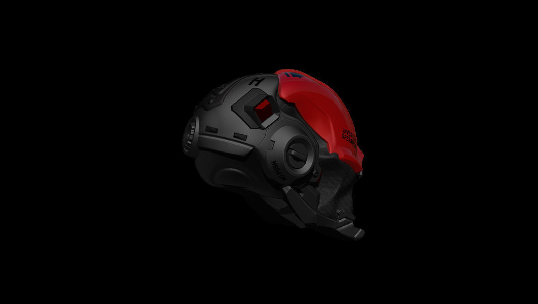 Sci-Fi Helmet h55 3D model_6