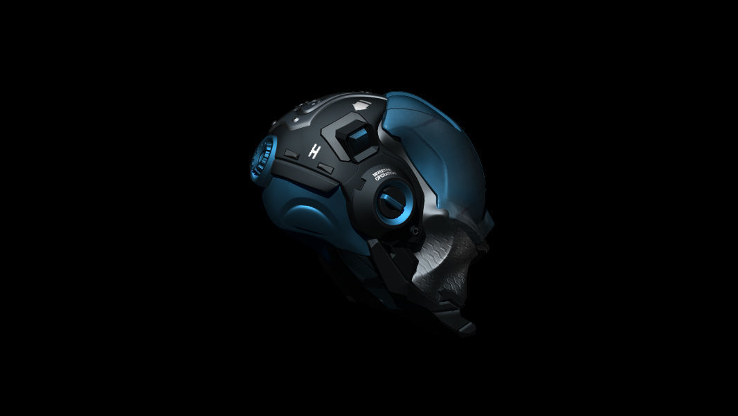 Sci-Fi Helmet h55 3D model_2