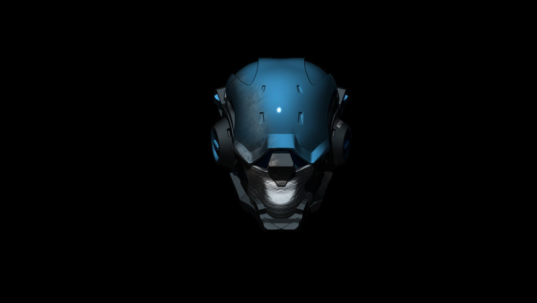 Sci-Fi Helmet h55 3D model_3
