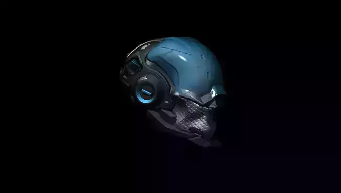Sci-Fi Helmet h55 3D model Sci-Fi Helmet h55 3D model