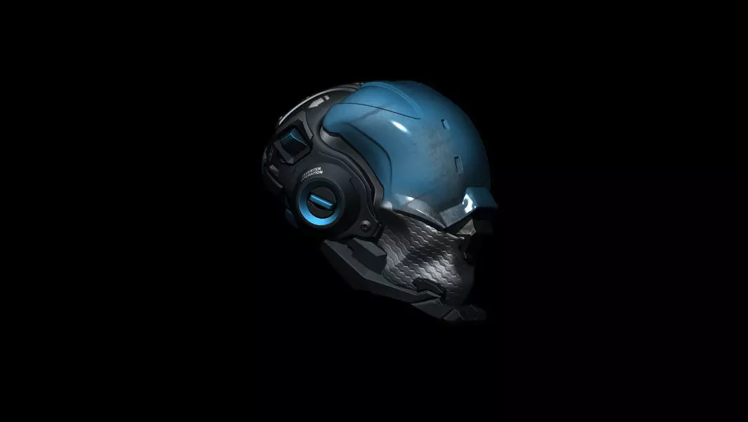 Sci-Fi Helmet h55 3D model_0