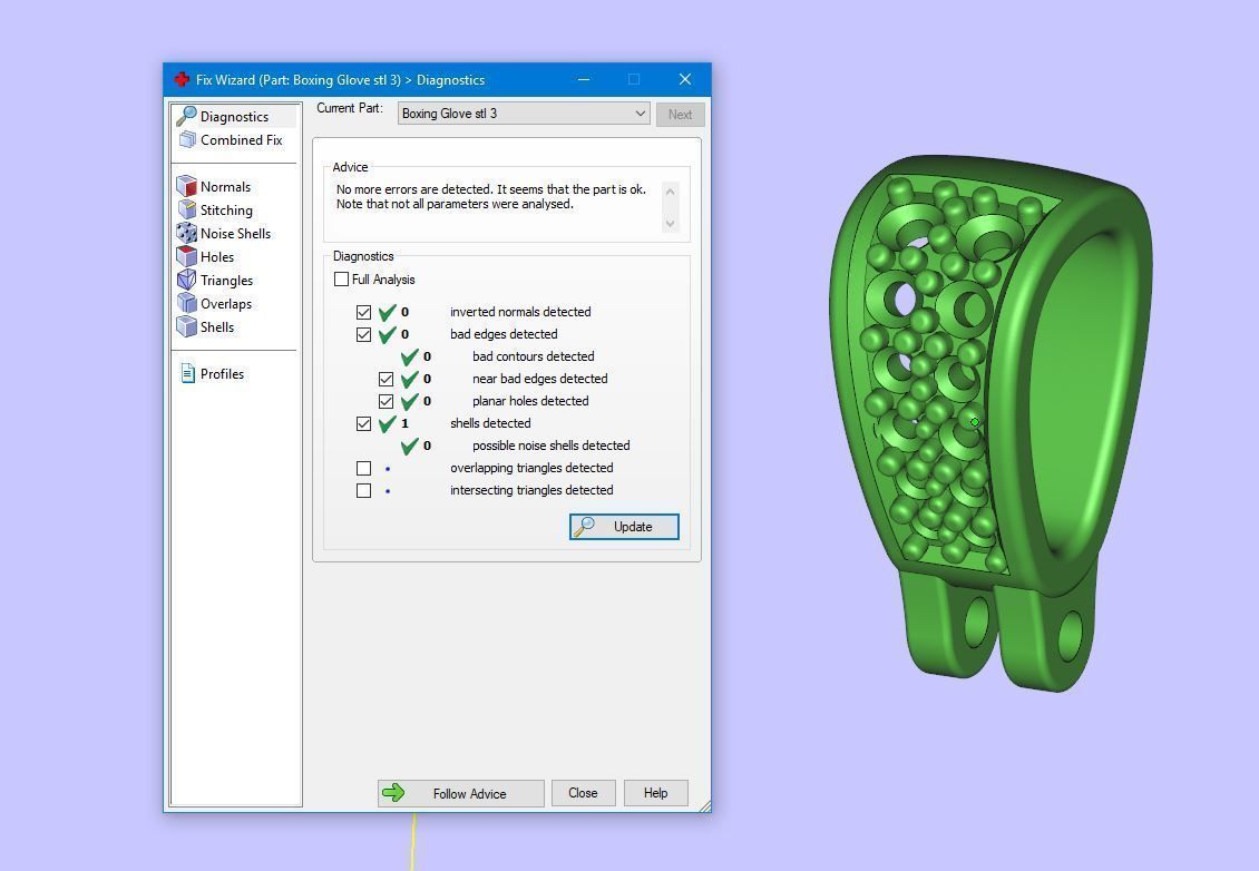 Diamond Boxing Glove 3D print model_8