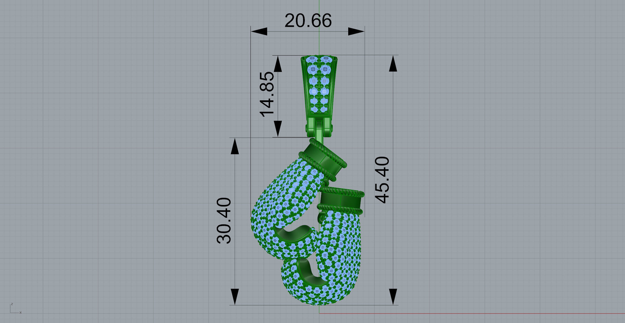 Diamond Boxing Glove 3D print model_5