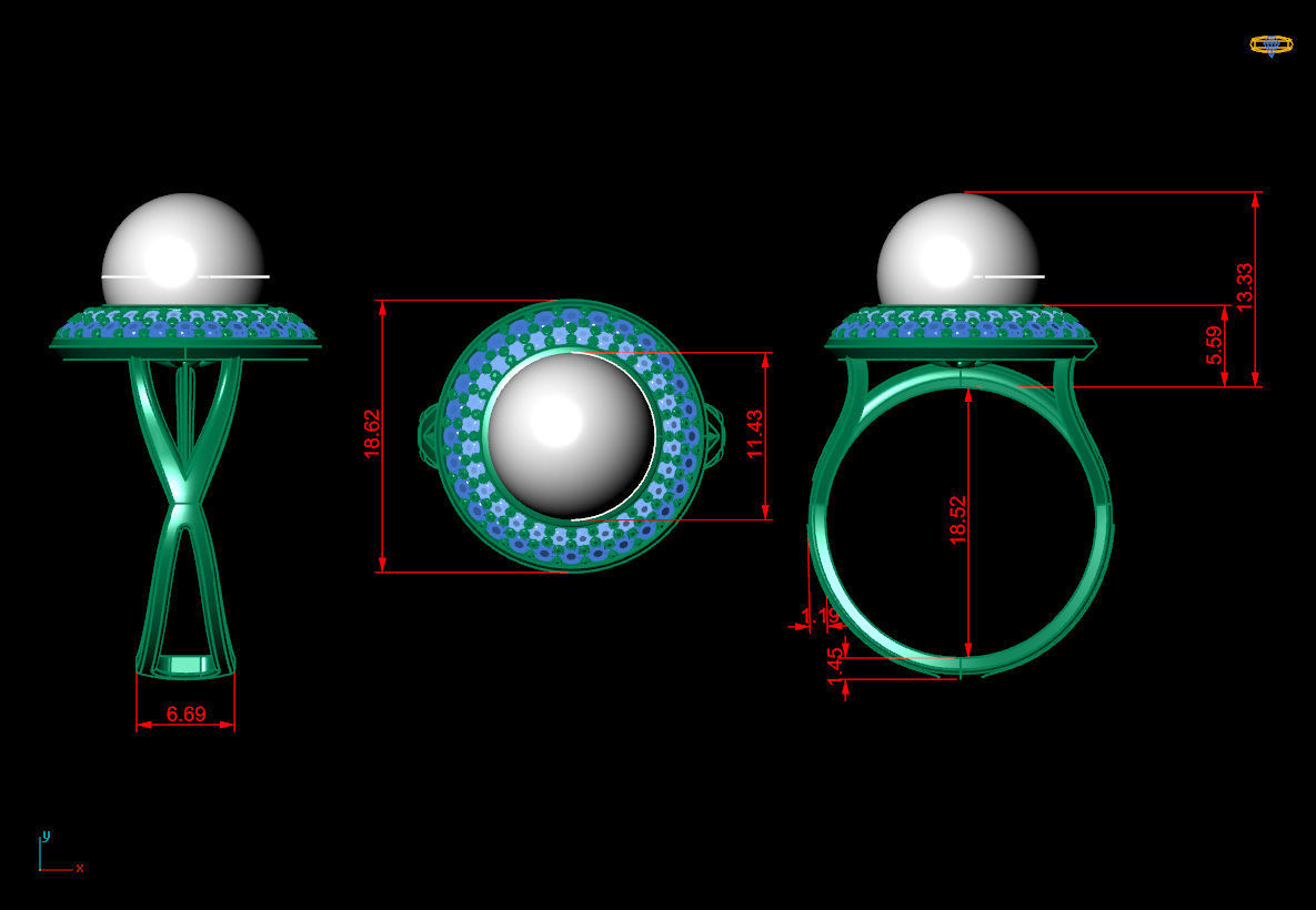 Ring 001 3D print model_6
