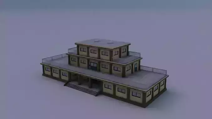 clinic 03 Low-poly 3D model