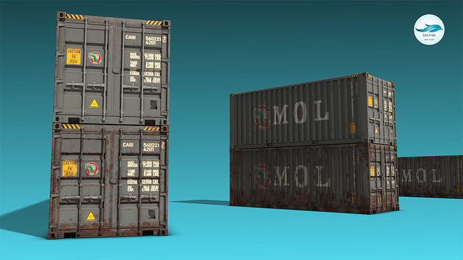 Shipping Container 12 Low-poly 3D model