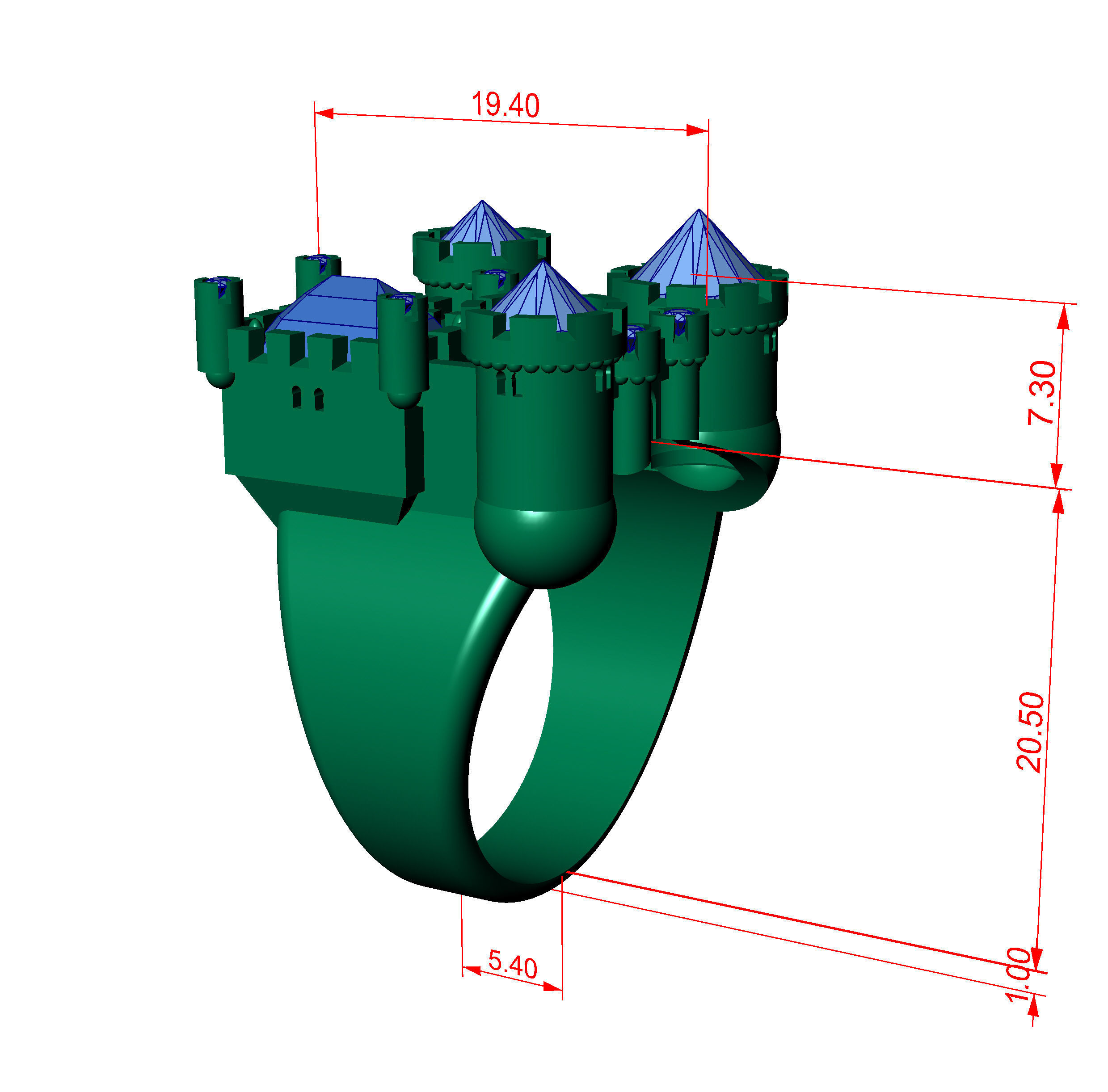 Ring- Knights Castle 3D print model_7