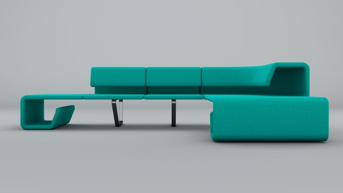 Contemporary Sofa Custom Design 3D model