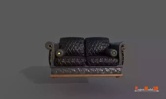 Sofa-01B leather sofa 3D model