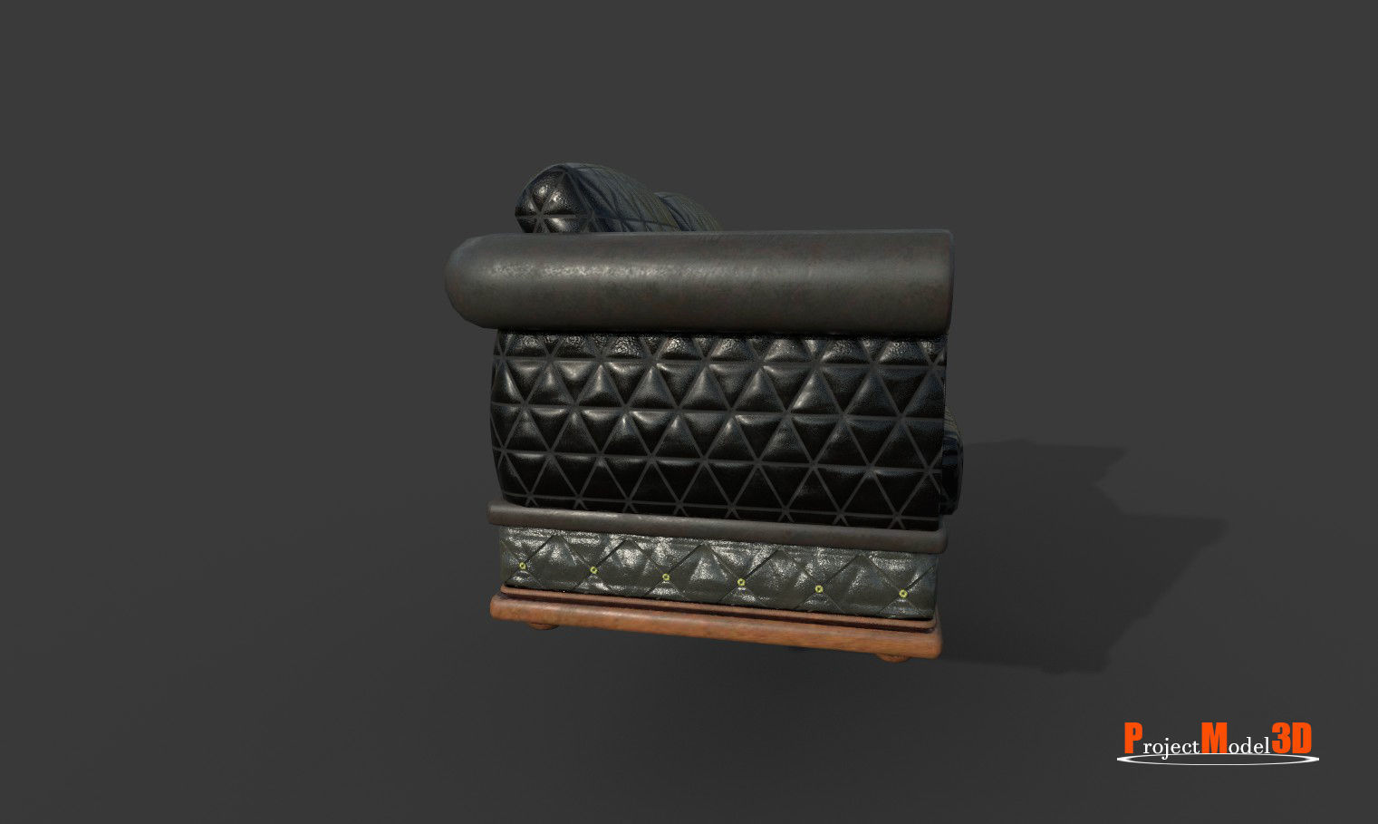 Sofa-01B leather sofa 3D model_2