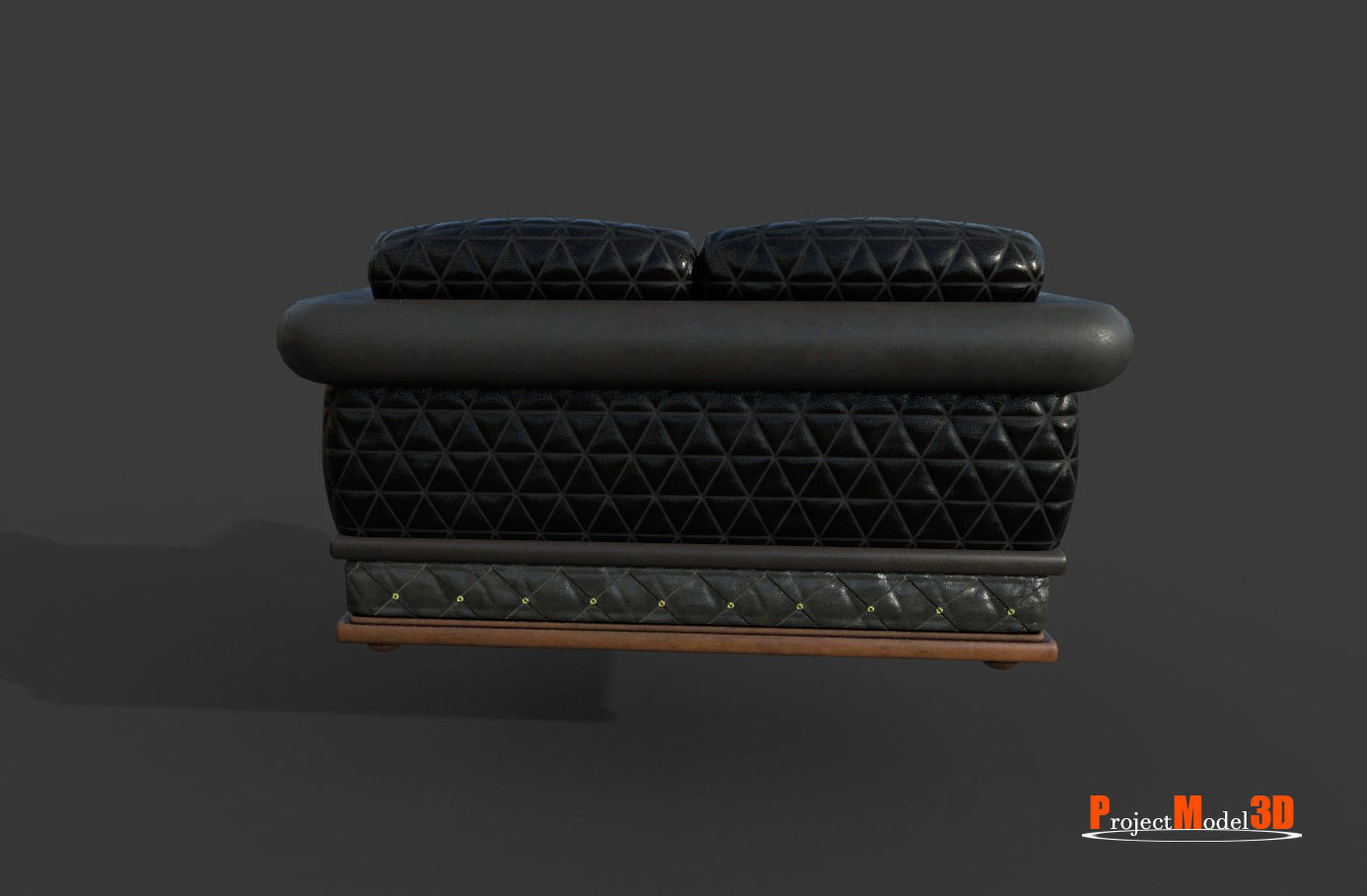 Sofa-01B leather sofa 3D model_3
