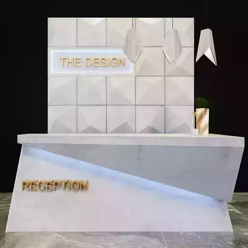 Reception bar counter with lights