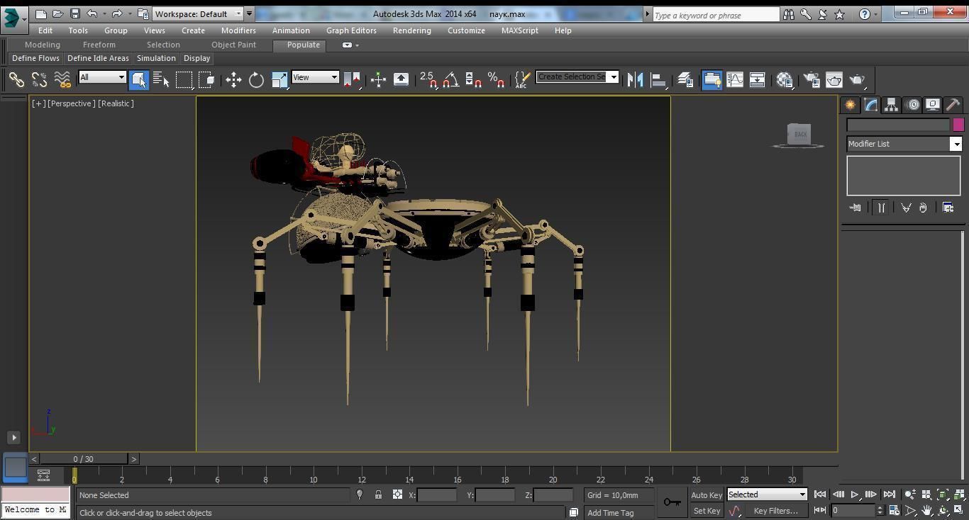 spyder bot 3D model_3