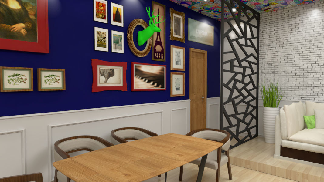Modern industerial coffee shop 3d scene 3D model_3