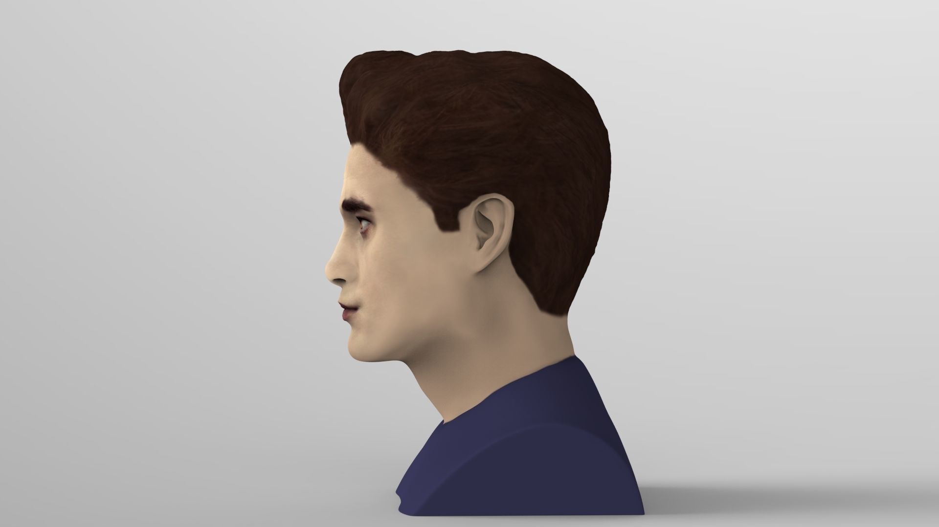 Edward Cullen Twilight Pattinson bust full color 3D printing 3D print model_4
